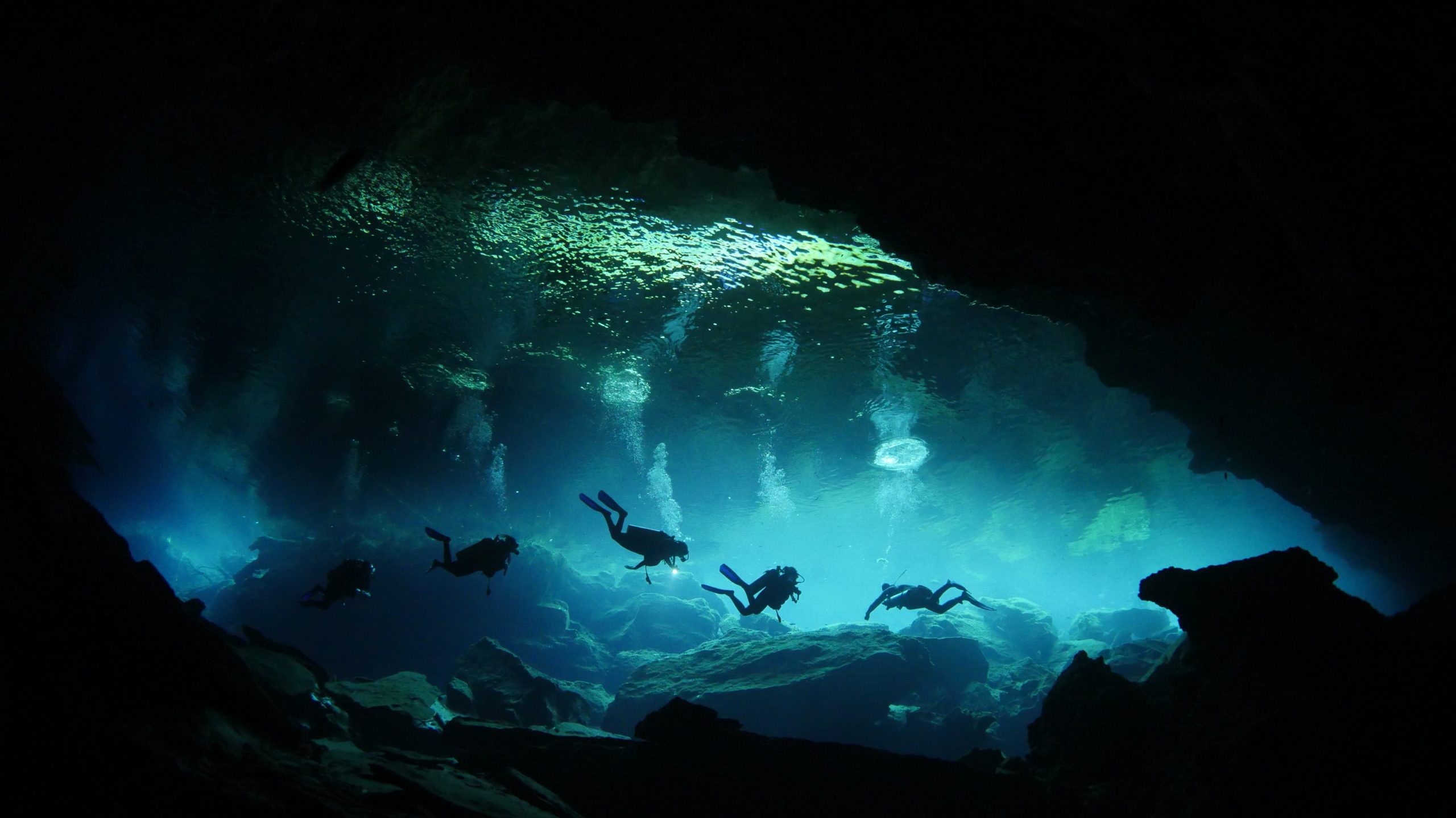 cave diving