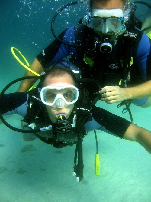 Two scuba divers