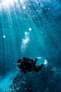 A scuba diver