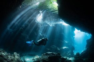 A scuba diver