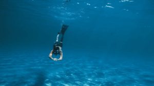 A scuba diver