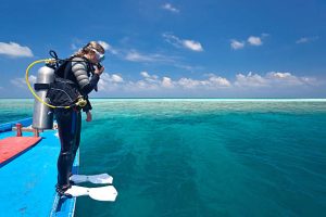 A scuba diver