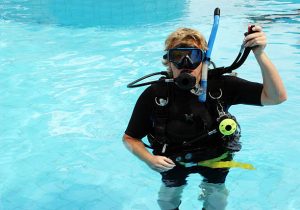 A scuba diver