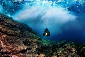 A scuba diver