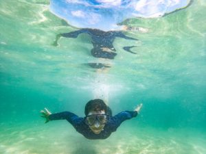 A scuba diver