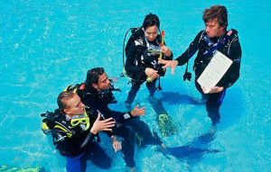 Learning scuba diving