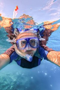 A snorkeler