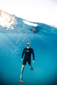 A scuba diver