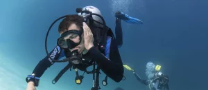 A scuba diver underwater