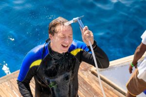 A scuba diver