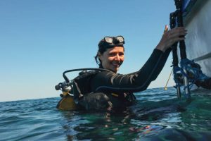 A scuba diver