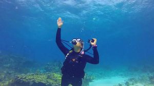 A scuba diver
