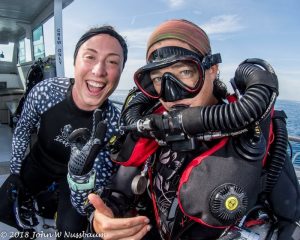 two dive buddies