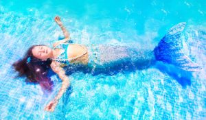 a little girl mermaid