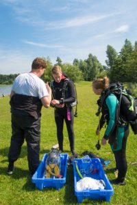 wearing a wetsuit when scuba diving