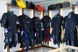 stored semi-dry suits