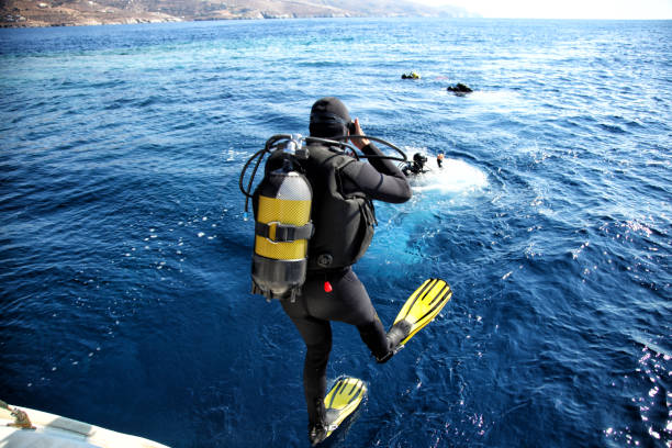 A scuba diver with a tank