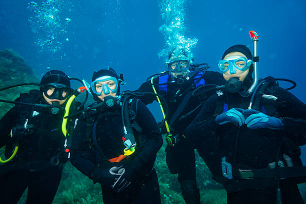 A group of scuba divers