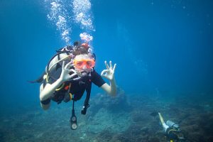 Scuba diving during period