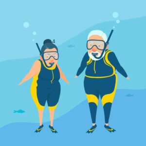 Diving with too much weight