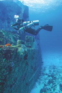 Scuba diving in the SS Thistlegorm